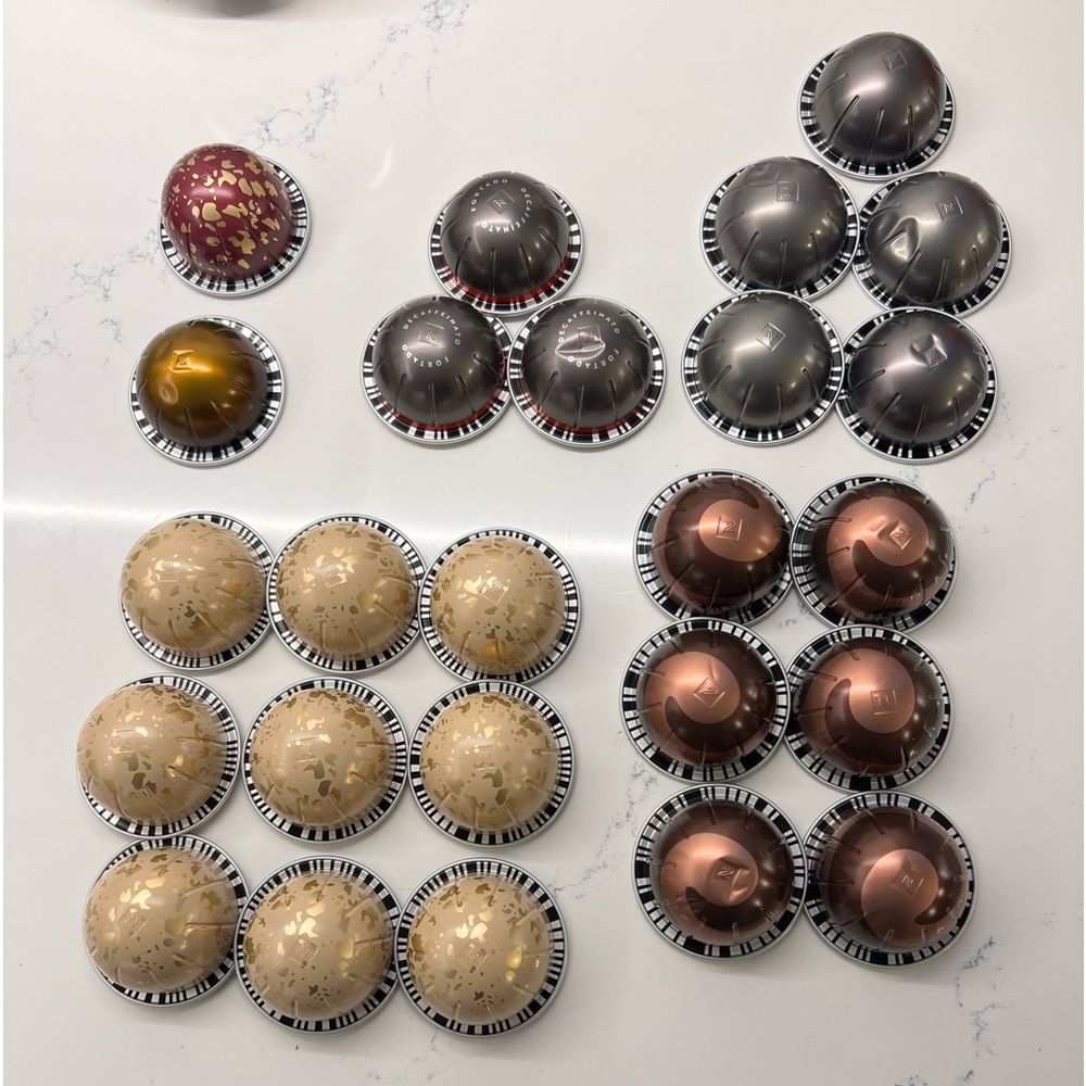 25 Nespresso Vertuo pods (variety; includes Pierre Hermes)